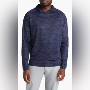 NWOT Peter Millar Pine Camo Performance Hoodie - Navy Myers Park
